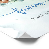 Boho Teddy Bär blauer Eukalyptus-Favorit Poster (Ecke)