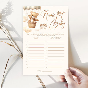 Boho Teddy Bär Name das Lied Baby Dusche Spiel