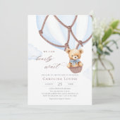 Boho Teddy Bären können wir frühzeitig warten! Bab Einladung (Stehend Vorderseite)