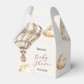 Boho Teddy Bear Air Ballloon Sky Clouds Gefallen B Geschenkschachtel (Vorderseite)