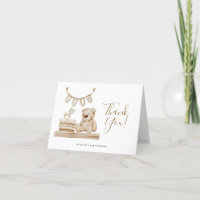 Boho Teddy Bear Baby Dusche Danke Karte