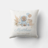 Boho Teddy Bear Baby Dusche Geschenk Boy Blue Bear Kissen (Rückseite)