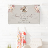 Boho Teddy Bear Baby Dusche Willkommen Banner (Insitu)