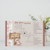 Boho Teddy Bear Baby Shooter Crossword Game Briefpapier (Stehend Vorderseite)
