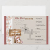 Boho Teddy Bear Baby Shooter Crossword Game Briefpapier (Vorne/Hinten)