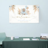 Boho Teddy Bear Baby Shower Boy Blue Bär Willkomme Banner (Messeveranstaltung)