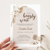 Boho Teddy Bear Baby Shower Einladung