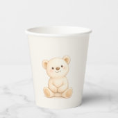 Boho Teddy Bear Baby Shower  Pappbecher (Vorderseite)