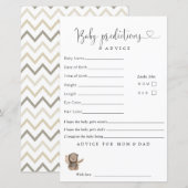 Boho Teddy Bear Baby Shower Predictions Ratschläge (Vorne/Hinten)