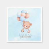 Boho Teddy Bear Baby Shower Serviette (Vorderseite)