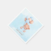Boho Teddy Bear Baby Shower Serviette (Ecke)