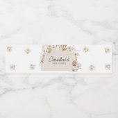 Boho Teddy Bear Baby Shower Wasserflaschenetikett (Einzelnes Label)