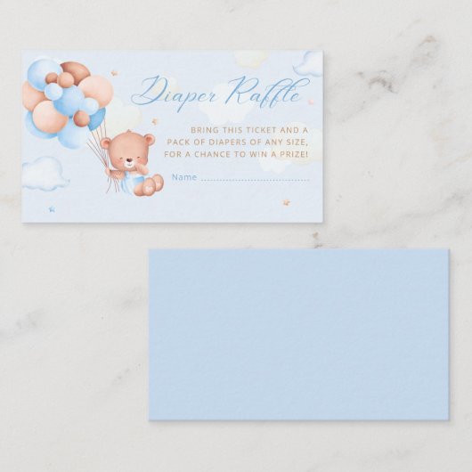 Boho Teddy Bear Balloon Baby Duwer Windpreispreisp Begleitkarte (Vorne/Hinten)