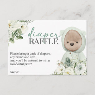 Boho Teddy Bear Bear Bearly Wait Baby Diaper Raffl Begleitkarte