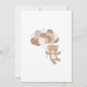 Boho Teddy Bear Bear Bearly Wait Baby Dusche Brown Einladung (Rückseite)