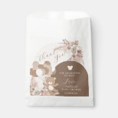 Boho Teddy Bear Bear Bearly Wait Baby Dusche Danke Geschenktütchen (Vorderseite)