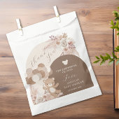 Boho Teddy Bear Bear Bearly Wait Baby Dusche Danke Geschenktütchen