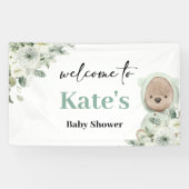 Boho Teddy Bear Bear Bearly Wait Baby Dusche Hinte Banner (Horizontal)