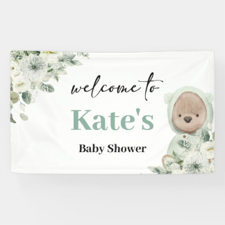 Boho Teddy Bear Bear Bearly Wait Baby Dusche Hinte Banner