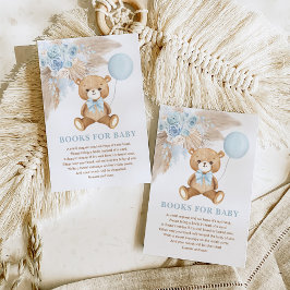 Boho Teddy Bear Blue Balloon Bücher für Baby Boy Begleitkarte