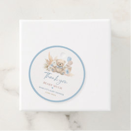 Boho Teddy Bear Blue Bearly Wait Baby Dusche Geschenkanhänger