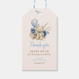 Boho Teddy Bear Blue Bearly Wait Baby Shooting Fav Geschenkanhänger