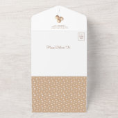 Boho Teddy Bear Brown Balloons Floral Baby Shower All In One Einladung (Außenbereich)