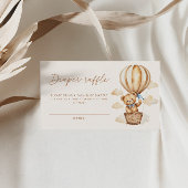 Boho Teddy Bear Diaper Raffle Baby Dusche Begleitkarte