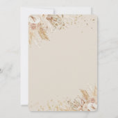 Boho Teddy Bear Einladung zum ersten Geburtstag (Rückseite)