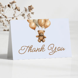 Boho Teddy Bear erste Geburtstagspartei Dankeskarte