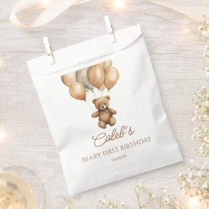 Boho Teddy Bear erste Geburtstagspartei Geschenktütchen