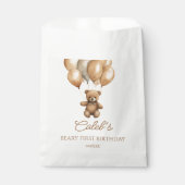 Boho Teddy Bear erste Geburtstagspartei Geschenktütchen (Vorderseite)