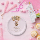 Boho Teddy Bear erste Geburtstagspartei Pappteller
