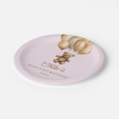 Boho Teddy Bear erste Geburtstagspartei Pappteller