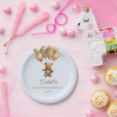 Boho Teddy Bear erste Geburtstagspartei Pappteller (Party)