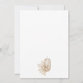 Boho Teddy Bear Gender Reveal Einladung (Rückseite)