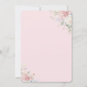 Boho Teddy Bear Girl Pink Bearly Wait Baby Shower Einladung (Rückseite)