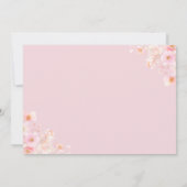 Boho Teddy Bear Girl Pink Bearly Wait Baby Shower Einladung (Rückseite)