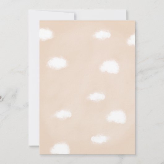 Boho Teddy Bear He She Boy oder Girl Gender Reveal Einladung (Rückseite)