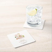 Boho Teddy Bear Kinderzimmer Babydusche Rechteckiger Pappuntersetzer (Vor Ort)