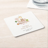 Boho Teddy Bear Kinderzimmer Babydusche Rechteckiger Pappuntersetzer (angewinkelt)