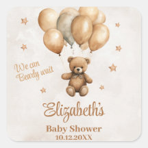 Boho Teddy Bear mit Balloons Baby Dusche