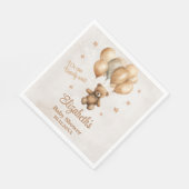 Boho Teddy Bear mit Balloons Baby Dusche Serviette (Ecke)