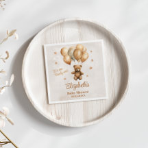 Boho Teddy Bear mit Balloons Baby Dusche