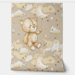 Boho Teddy Bear Pattern Baby Kinderzimmer Room Tapete