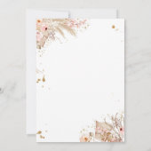 Boho Teddy Bear Picnic Girl Pink Babydusche Einladung (Rückseite)