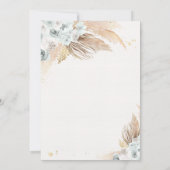 Boho Teddy Bear Sage Green Bearly Wait Baby Dusche Einladung (Rückseite)