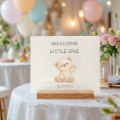 Boho Teddy Bear “Welcome Little One” Personalized Acrylschild