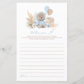 Boho Teddy Bear Who Bin I Baby Shooting Game (Vorderseite)