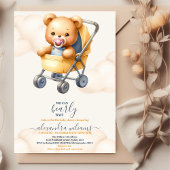 Boho Teddy Bear wir können frühes Abwarten Baby Du Einladung